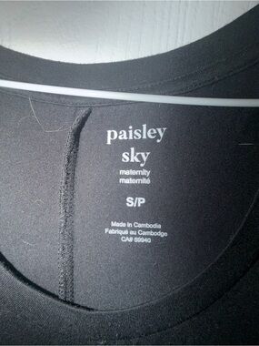 Paisley Sky Black Maternity Dress